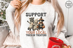 Support Your Local Trick or Treaters|Halloween Feral Raccoon Product Image 2