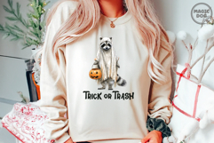 Trick or Trash Halloween Raccoon|Retro Halloween Trash Panda Product Image 2