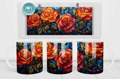 ROSES MUG SUBLIMATION DESIGN, COFFEE MUG WRAP Product Image 2