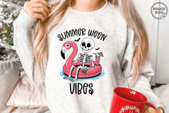 Summerween Vibes|Summerween Skeleton|Skeleton Vacation SVG Product Image 2