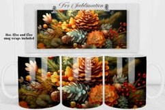 FALL MUG SUBLIMATION DESIGN, COFFEE MUG WRAP Product Image 1