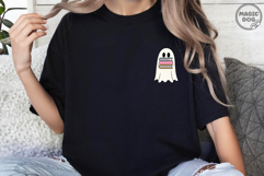 Ghost Book Nerd Halloween|Ghost Reading Spooky Bookworm SVG Product Image 7