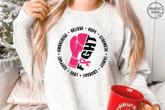 Fight Cancer Breast Cancer Boxing Gloves Pink Ribbon Product Image 2