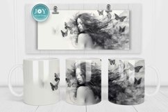 GIRL AND BUTTERFLIES SUBLIMATION MUG DESIGN Product Image 2