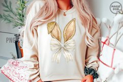 Easter Coquette Bow Brown Bunny Ears|Happy Easter Bunny Product Image 3