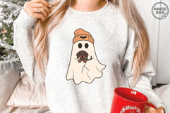 Halloween Dachshund Ghost Halloweenie|Dachshund Doxie SVG Product Image 2