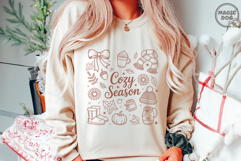 Cozy Season Fall Vibes|Autumn Season|Coquette Fall Vibes SVG Product Image 2