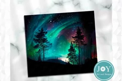 NORTHERN LIGHTS 20oz SKINNY TUMBLER SUBLIMATION DESIGN Product Image 2