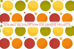 Retro Circle and Stars Seamless Pattern Product Image 2