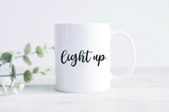 Light up SVG, Stylized Text SVG, Word SVG, Cricut Cut File Product Image 2