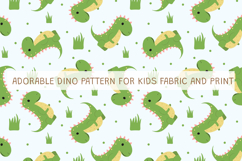 Cute Green Dinosaur Seamless Kid Pattern Product Image 2