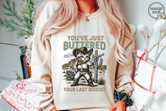You&#039;ve Just Buttered Your Last Biscuit|Vintage Cowboy Cat Product Image 2
