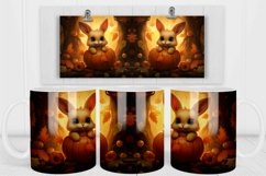 FALL BUNNY COFFEE MUG WRAP SUBLIMATION DESIGN Product Image 2