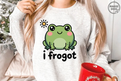 Cute Frog Pun I Frogot SVG|Funny Frog|Frog Lover Product Image 2
