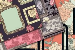 Romantic Floral Frames Digital Papers - Seamless Patterns Product Image 2