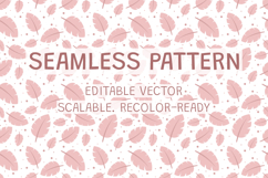 Soft Pink Leaves Seamless Pattern Product Image 2
