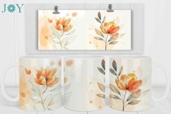 MUG WRAP SUBLIMATION DESIGN - MINIMALIST BOHO FLOWERS Product Image 2
