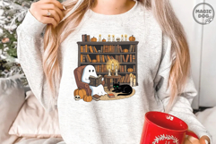 Ghost Reading Book|Spooky Book Lover|Halloween Ghost Book Product Image 2