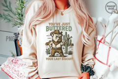 You&#039;ve Just Buttered Your Last Biscuit Retro Cowboy Blue Dog Product Image 2