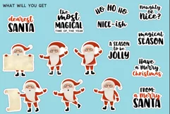 A Merry Santa Watercolor Christmas Sticker|PNG | SVG Product Image 2