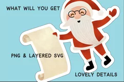 A Merry Santa Watercolor Christmas Sticker|PNG | SVG Product Image 3