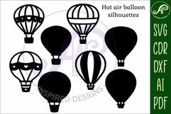Hot air balloon laser cut outs SVG file 2 Product Image 2