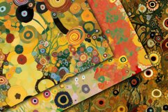 Klimt Flowers Digital Papers - Seamless Patterns Product Image 2