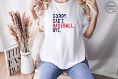 Sorry Can&#039;t Baseball Bye|Funny Baseball Mom Quote|Game Day Product Image 2