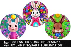 Easter Sublimation Coaster Bundle | Square Coaster Design Product Image 2