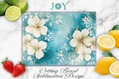 FLOWERS KITCHEN CUTTING BOARD SUBLIMATION DESIGN PNG Product Image 2