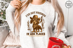 Cowboy Dachshund I&#039;ve Got Friends in Low Places|Dog Western Product Image 2