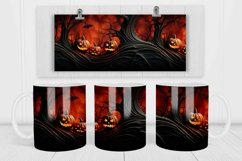 HALLOWEEN MUG SUBLIMATION DESIGN, COFFEE MUG WRAP Product Image 2