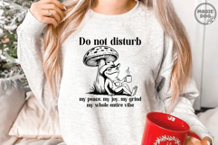 Do Not Disturb My Peace|Funny Introvert, Retro Frog Meme SVG Product Image 3