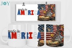 FOURTH OF JULY MUG WRAP SUBLIMATION DESIGN, COFFEE MUG WRAP Product Image 2