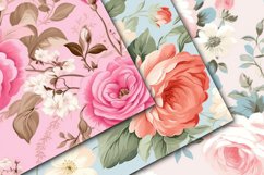 Shabby Chic Floral Digital Papers - Seamless Patterns Product Image 2