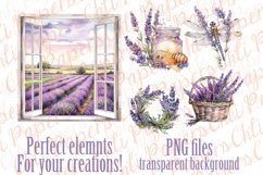 Lavender clipart,Watercolor lavender clipart,Floral wedding Product Image 3