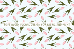 Cute Pink Tulip Girl Seamless Pattern Product Image 2