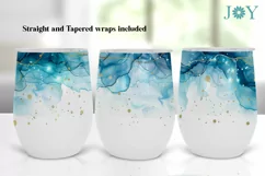 ALCOHOL INK WINE TUMBLER WRAP PNG SUBLIMATION DESIGN Product Image 2