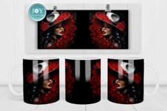 GIRL COFFEE MUG WRAP SUBLIMATION DESIGN Product Image 2