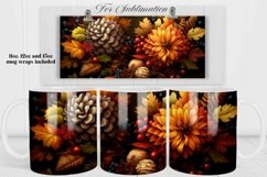 FALL MUG SUBLIMATION DESIGN, COFFEE MUG WRAP Product Image 1