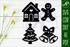 Christmas shape silhouette laser cut outs SVG file 4 Product Image 3