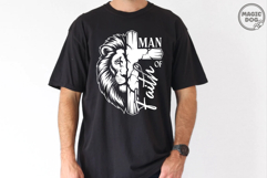 Man Of Faith, Man of God Jesus Cross, Man of Faith Lion SVG Product Image 3
