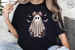 Cute Lace Ghost PNG|Halloween Boo Lace Bow|Coquette Ghost Product Image 2