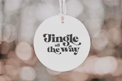 Jingle All The Way svg retro vintage christmas ornament Product Image 1