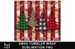 Plaid Christmas Tumbler PNG | Christmas Tree Sublimation Product Image 2