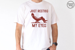Just Resting My Eyes|Vintage Dad|Funny Lazy Day Quote SVG Product Image 2