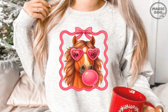 Horse Blowing Bubble Gum Coquette Frame|Sassy Farm Animal Product Image 2