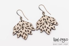 Simple Floral 2 Part Laser Engraved Earring Download Product Image 1