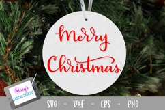 Christmas SVG - Merry Christmas cut file, handlettered Product Image 1