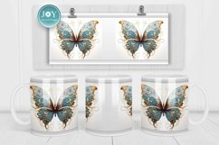 BUTTERFLY COFFEE MUG WRAP SUBLIMATION DESIGN Product Image 3
